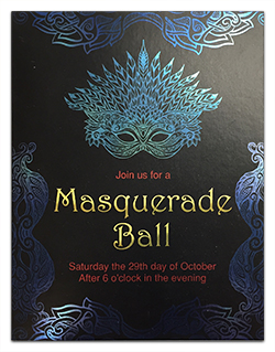 Masquerade Card on Foil